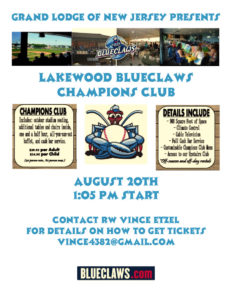 Lakewood Blueclaws Game with the Grand Master