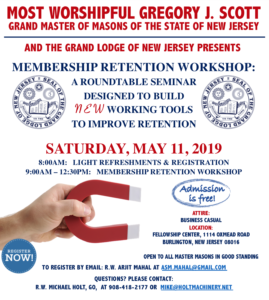 Spring Seminar Saturday, May 11th 9:00 AM @ The Masonic Fellowship Center